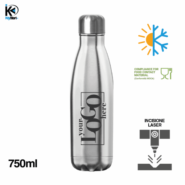 Borraccia 750ml STEEL DRINK Laser - immagine 3