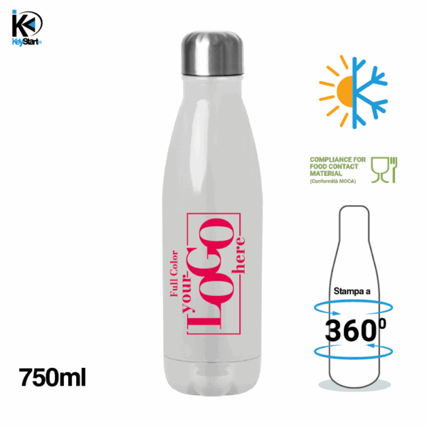 Borraccia 750ml STEEL DRINK UV - immagine 3