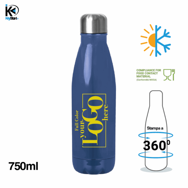 Borraccia 750ml STEEL DRINK UV - immagine 2
