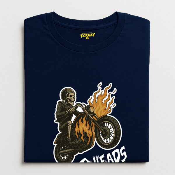 T-shirt T-Crazy “MOTOR HEADS NEVER DIE” - immagine 2
