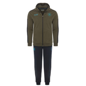 SSC Napoli Tuta Interlock con Cappuccio Olive Night 2024/2025