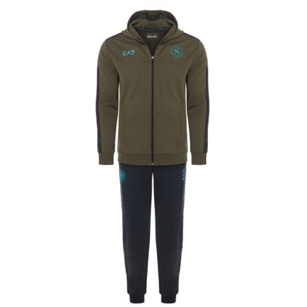 SSC Napoli Tuta Interlock con Cappuccio Olive Night 2024/2025