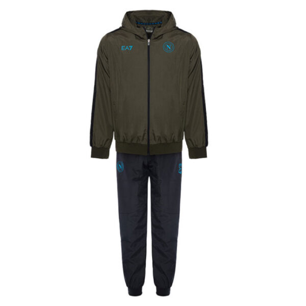 SSC Napoli Tuta Nylon con Cappuccio Olive Night 2024/2025