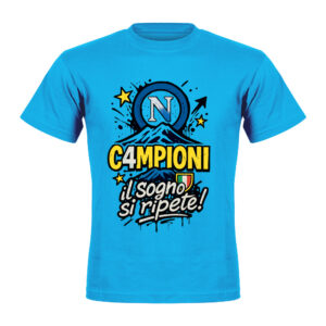 T-shirt Napoli "CAMPIONI - IL SOGNO SI RIPETE"