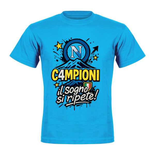 T-shirt Napoli "CAMPIONI - IL SOGNO SI RIPETE"