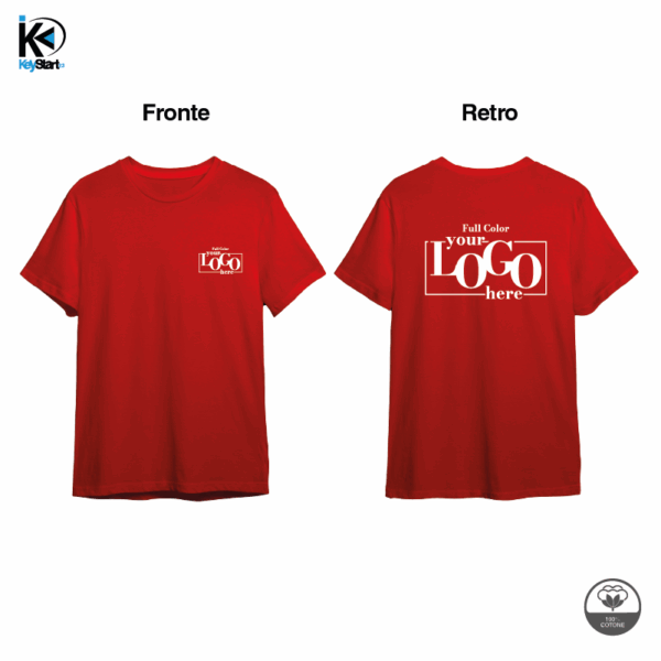 T-shirt con stampa LC e Retro
